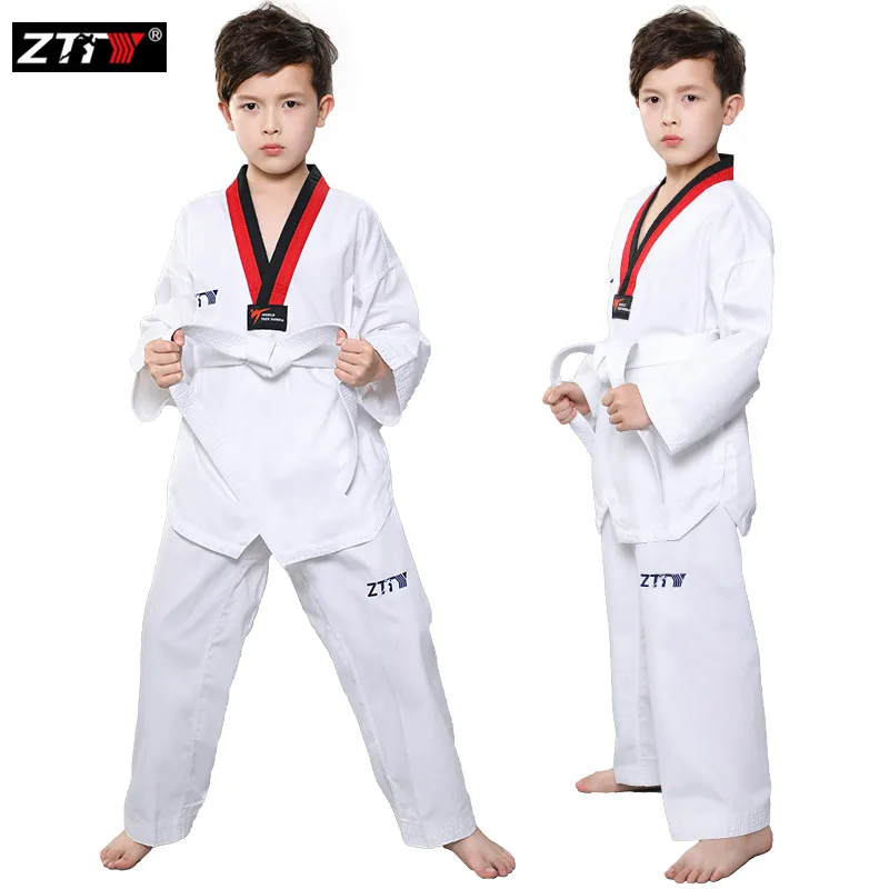 2024 Factory Wholesale Custom Logo WTF ITF Taekwondo Uniform Taekwondo Dobok for Children Adults Kids
