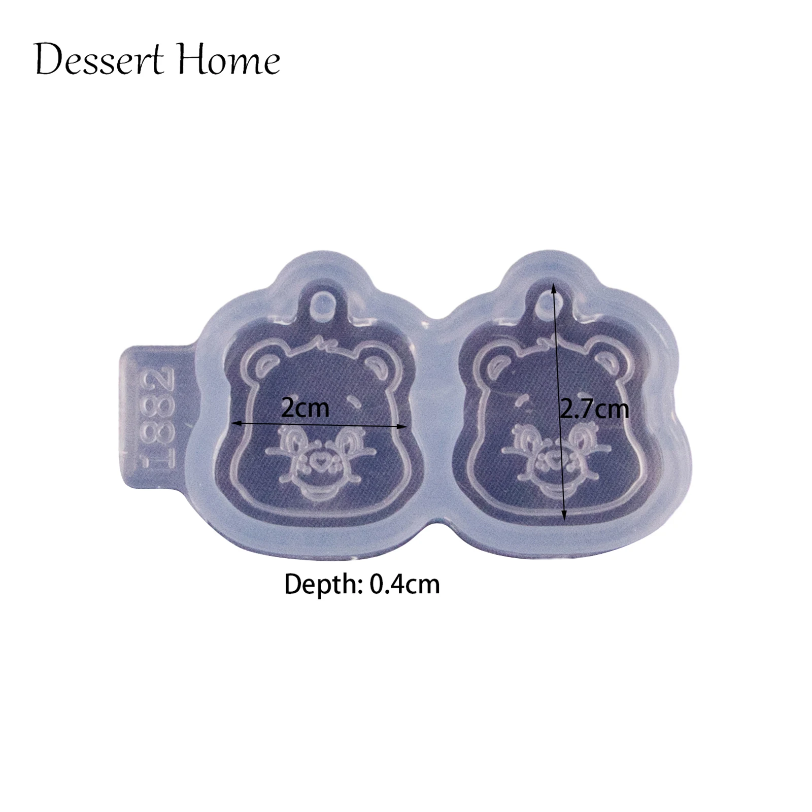 DY0477 Shiny Elephant/Goat/Bear/Rhinoceros Keychain Silicone Resin Epoxy Molds, Chocolate Fondant Sugarcraft Molds DIY Cake