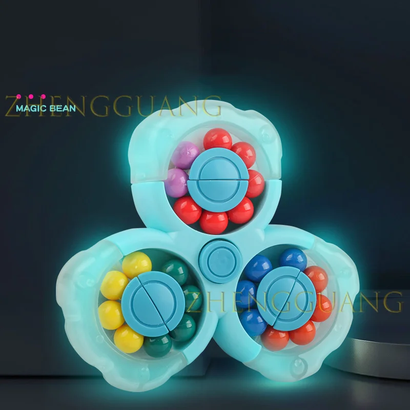 Zhengguang Toys Kids Decompression Toys Magic Cube Games Rotating Magic Beans Fidget Cube With Fingertips