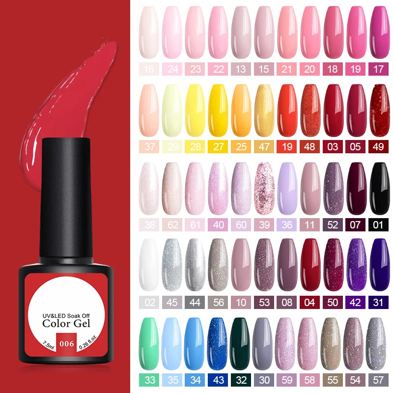 Top quality hot selling 30 days cross-border 122 colors nail gel art color soak off uv gel nail polish