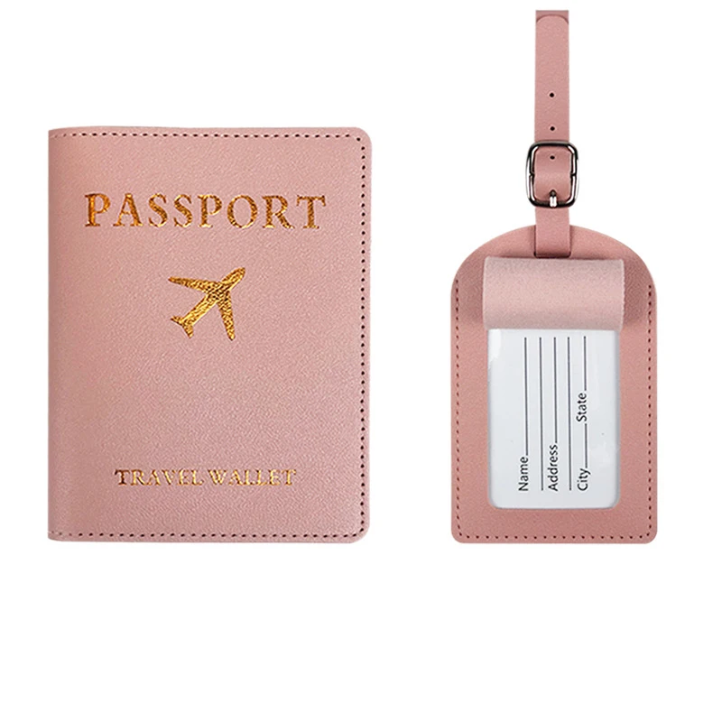custom designer PVC empty fancy travel wallet hot stamping British recycled leather RFID luggage tag passport holder cover blank