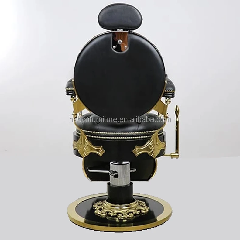 Винтажный Ретро старинный стиль Золотой парикмахерский стул