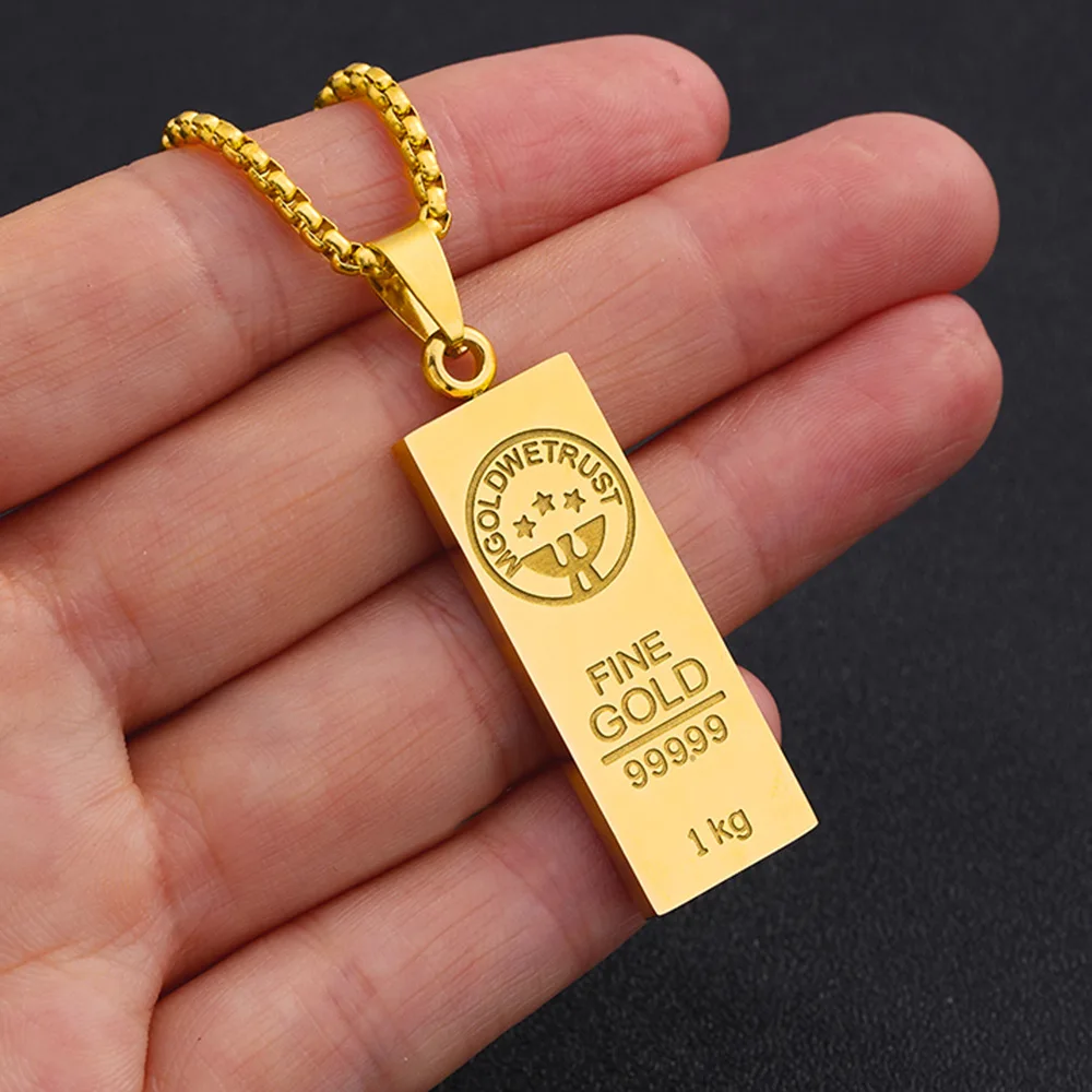 MGOLD WE TRUST Australia Gold Bullion Stainless Steel Pendant Necklace Hip Hop Jewelry