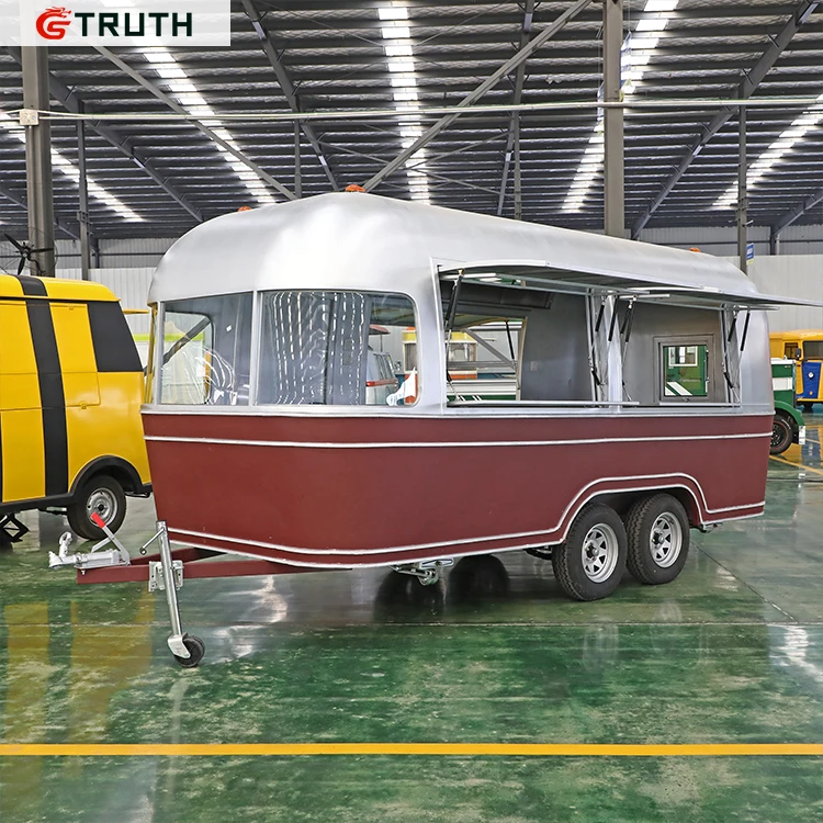  Правда заводского изготовления полуприцеп 4 колеса Airstream прицепу для еды передвижные тележки с идентификационный номер транспортного средства прицеп уличной торговли полностью