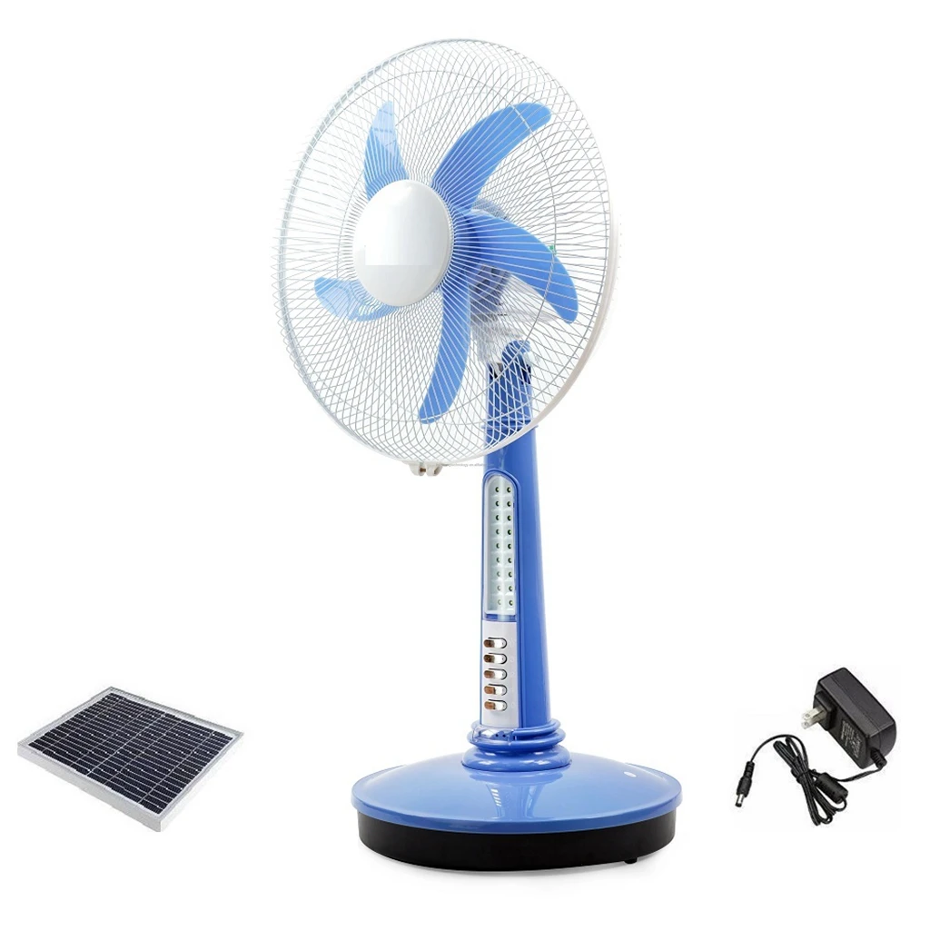 14/16 inch rechargeable  solar table fan 12v ac dc solar fan with solar panel and battery  pakistan
