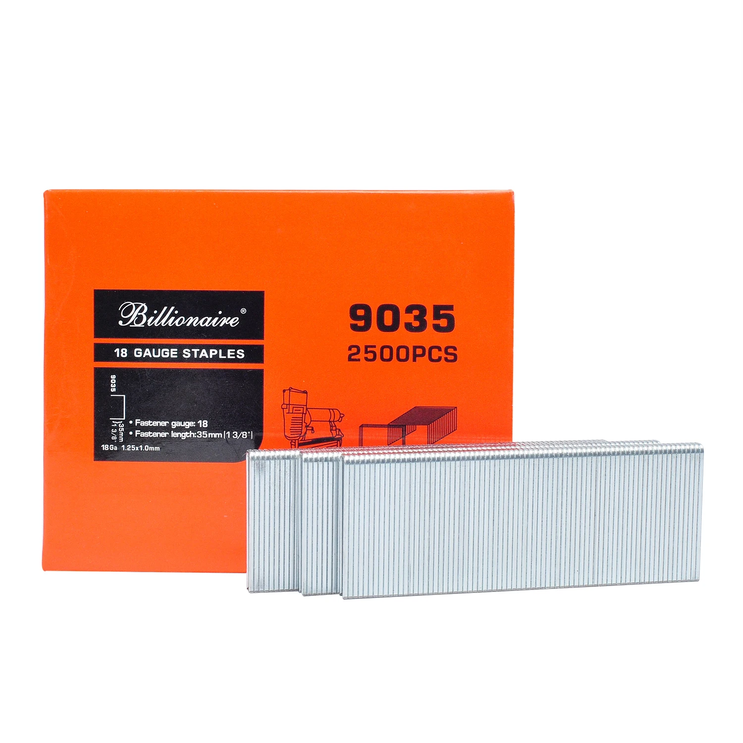 18 GAUGE MEDIUM WIRE COLLATED ZINC PLATED 5.7 CROWN  90 35 LED STRIP BRAD STAPLES PINS FOR WOOD FURNITURE