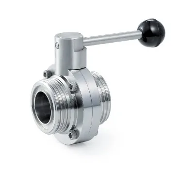 sanitary price dn100 wafer manual stainless steel butterfly valev with pull handle