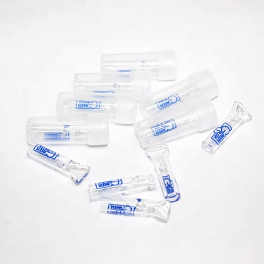Clear flat glass filter tips 8mm rolling paper tips customize logo glass smoke tips/pipe