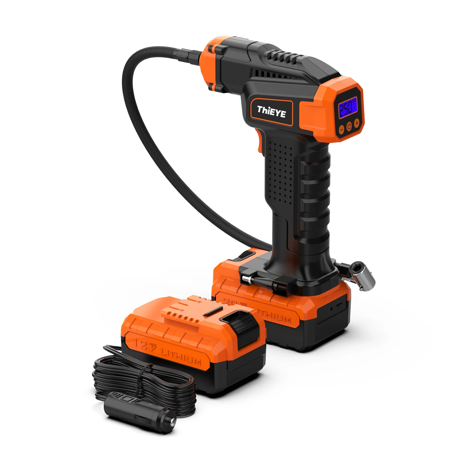 ThiEYE 150PSI Портативный шин портативный воздушный компрессор 10000 мАч батарея аккумуляторная насос со светодиодной подсветкой OEM оптовая продажа