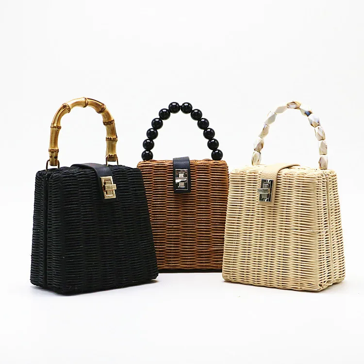 High Quality Best Seller Beach Bag Rattan Bamboo Basket Bag Handbags For Women Tote Bag