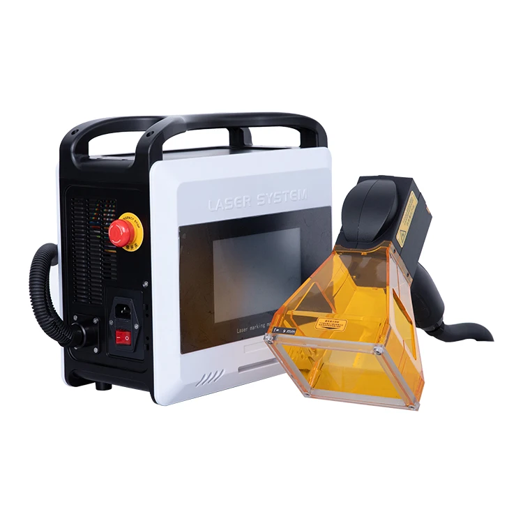 20W 30W 50W MAX JPT portable mini hand held fiber laser marking machine QR code logo mark small handheld fiber laser marker