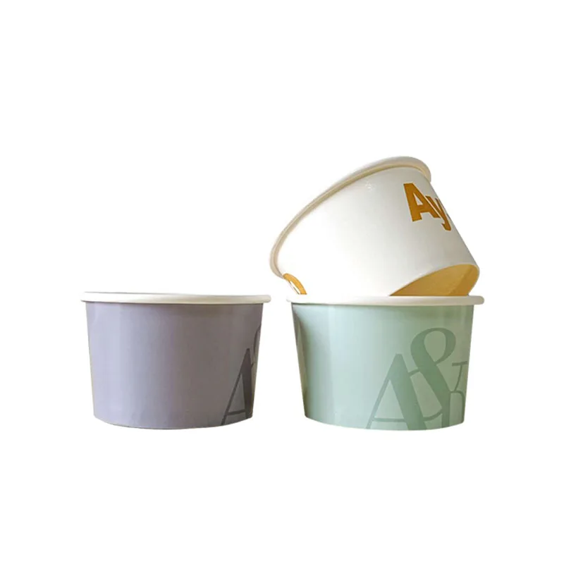 Mini paper cup 4 oz 5 oz 6 oz ice cream containers factory price matt finish ice cream cup with custom logo printing