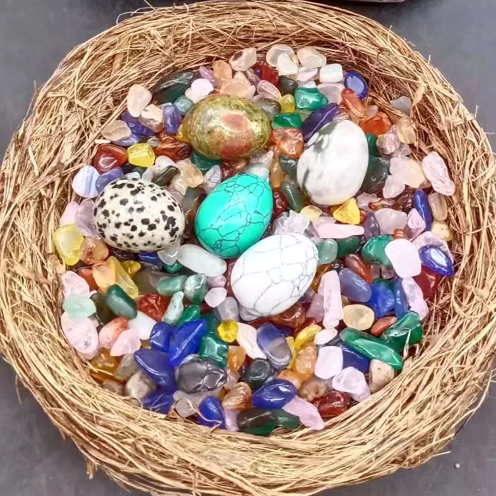 Hot sale mixed crystal eggs crystal carving Yoni eggs carving
