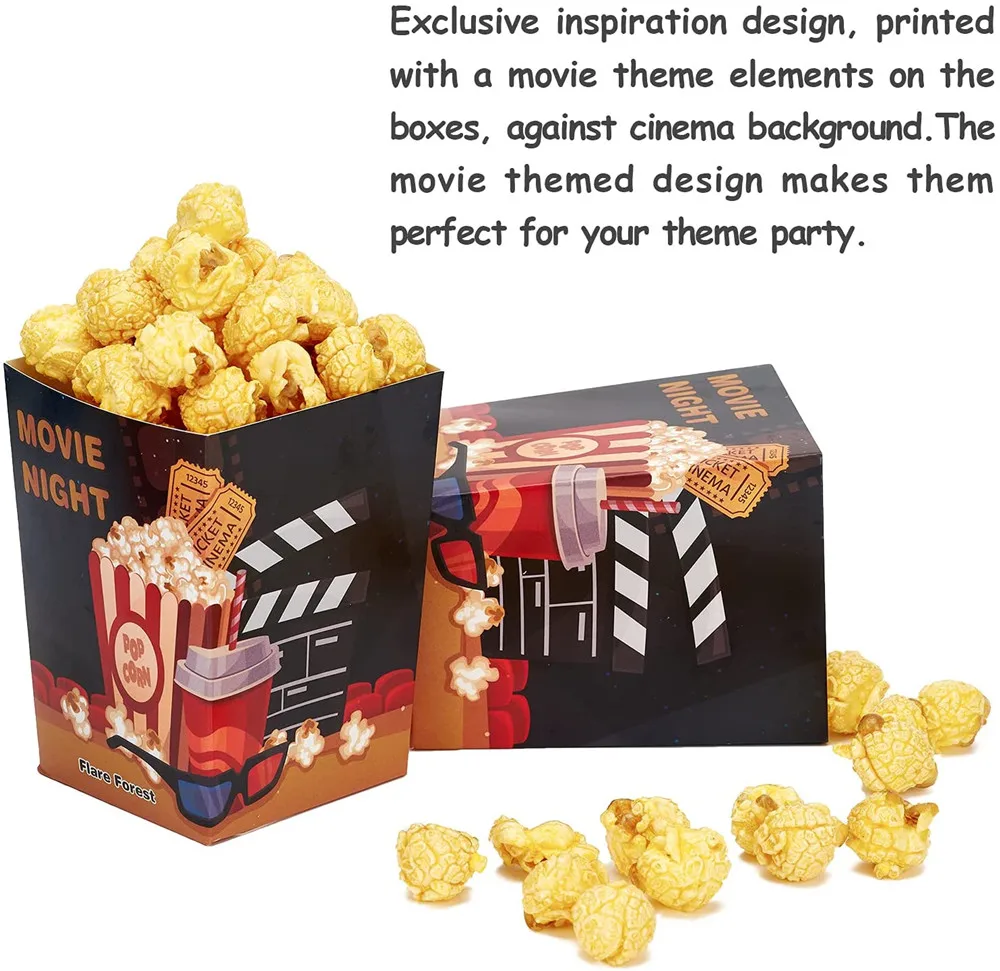 Custom Logo Disposable Take Away Fried Chicken Buckets Movie Theater Popcorn Boxes Paper Popcorn Chicken Cup