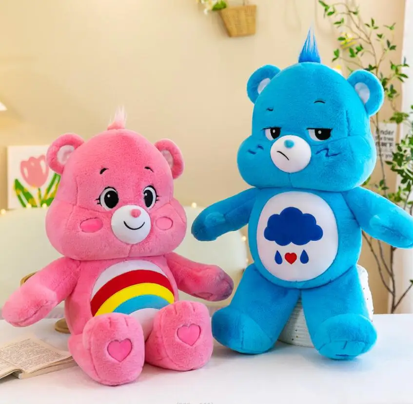 XUX 48cm Cute Rainbow Teddy Bear Plush Soft PP Cotton Stuffed Plush Bear Pillow Toy Festival Gift