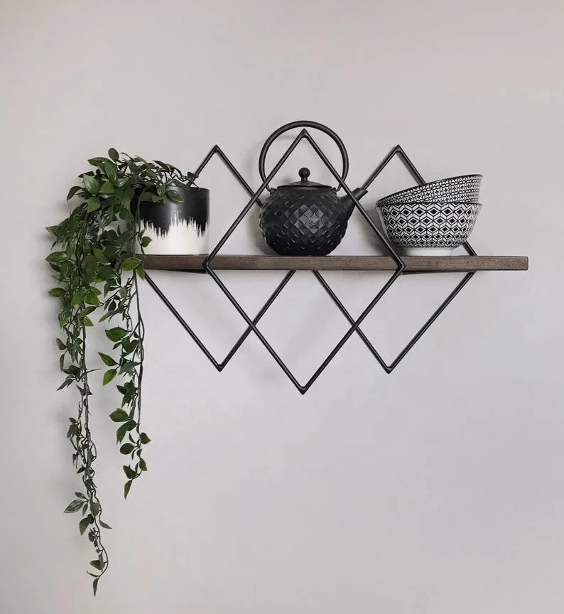 
Iron Diamond Wall Shelf, wall rack, wall storage 