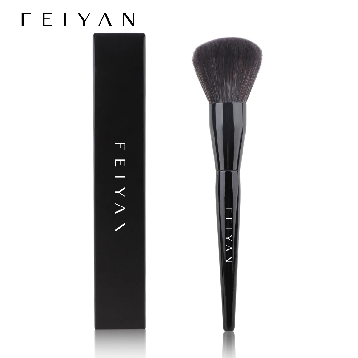 FEIYAN Rich Stock Custom Logo High Quality Black Loose Powder Soft Face Blush Mineral Setting Loose Powder Brush