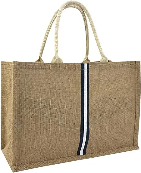 Customized Printing Eco-friendly Reusable Hemp reusable shopping jute cotton &linen tote bag