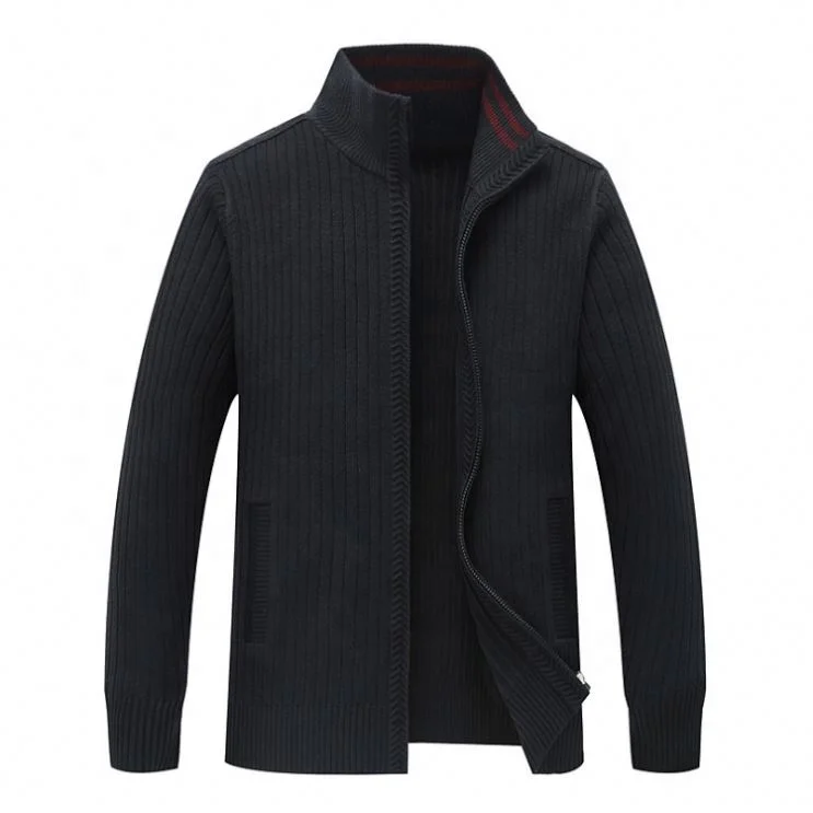 Mens Shawl Collar Long Sleeves Cable Knit Knitwear Cardigan Classic Casual Menswear Outerwear Autumn Winter Sweater