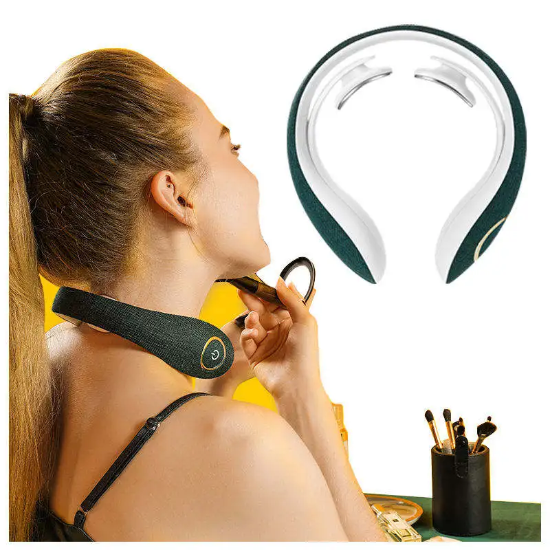 Portable Heating Cordless Office Electric Ems Cervical Massage Smart Remote Control Treatment Heating For Neck Massager