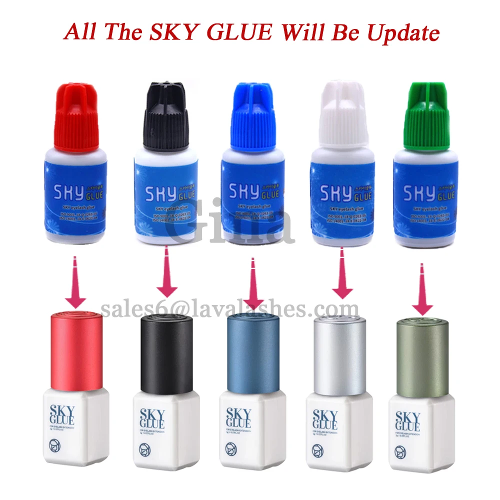 sky glue S+ Korea black eyelash extensions sky eyelash glue Long Lasting Eyelash Glue Private Label Adhesive