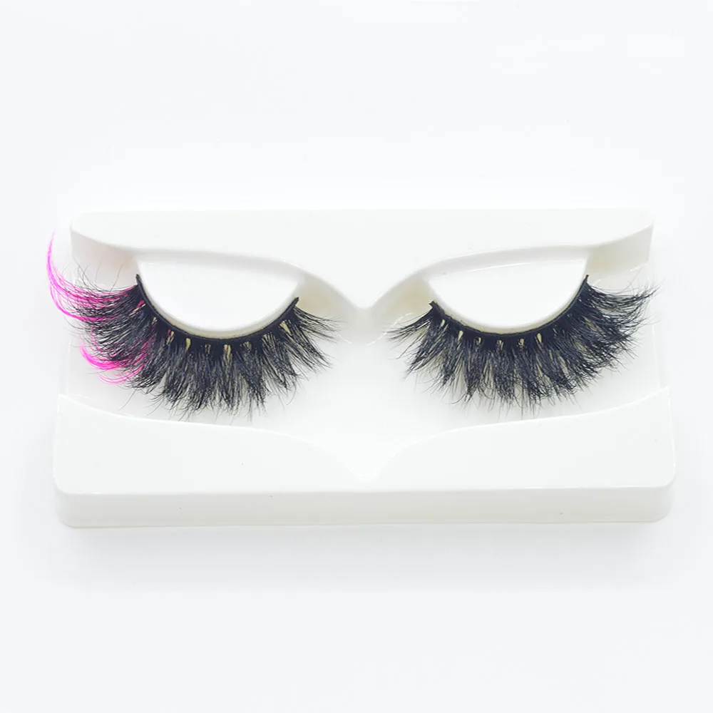 Fluffy real mink lashes private label fluffy lash strips vendor customized packaging diamond mink stars colors wholesale eyelash