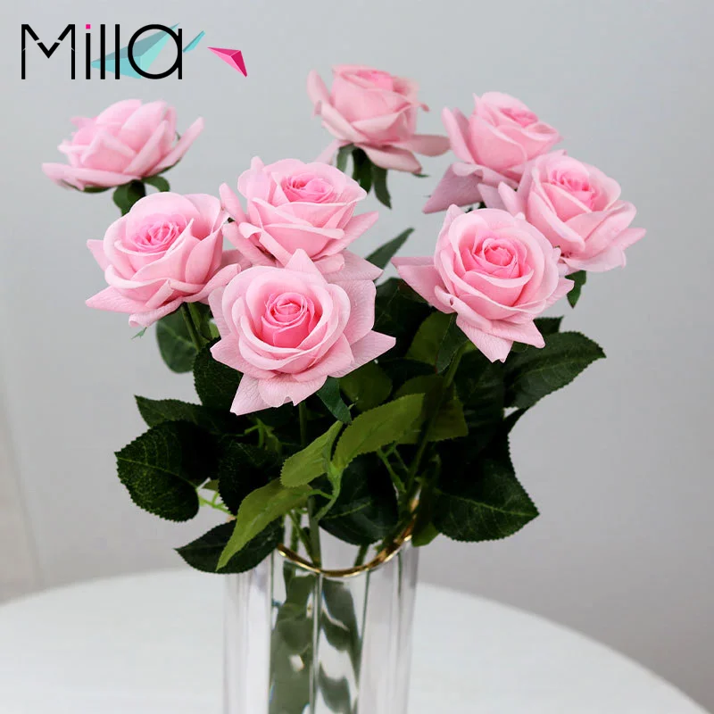 flowers for party hotel wedding table decorations Moisturizing Feel Bride Wedding Flower Bouquet Single Rose