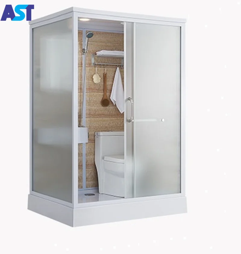 Portable RV shower room one piece ABS back wall shower cabin