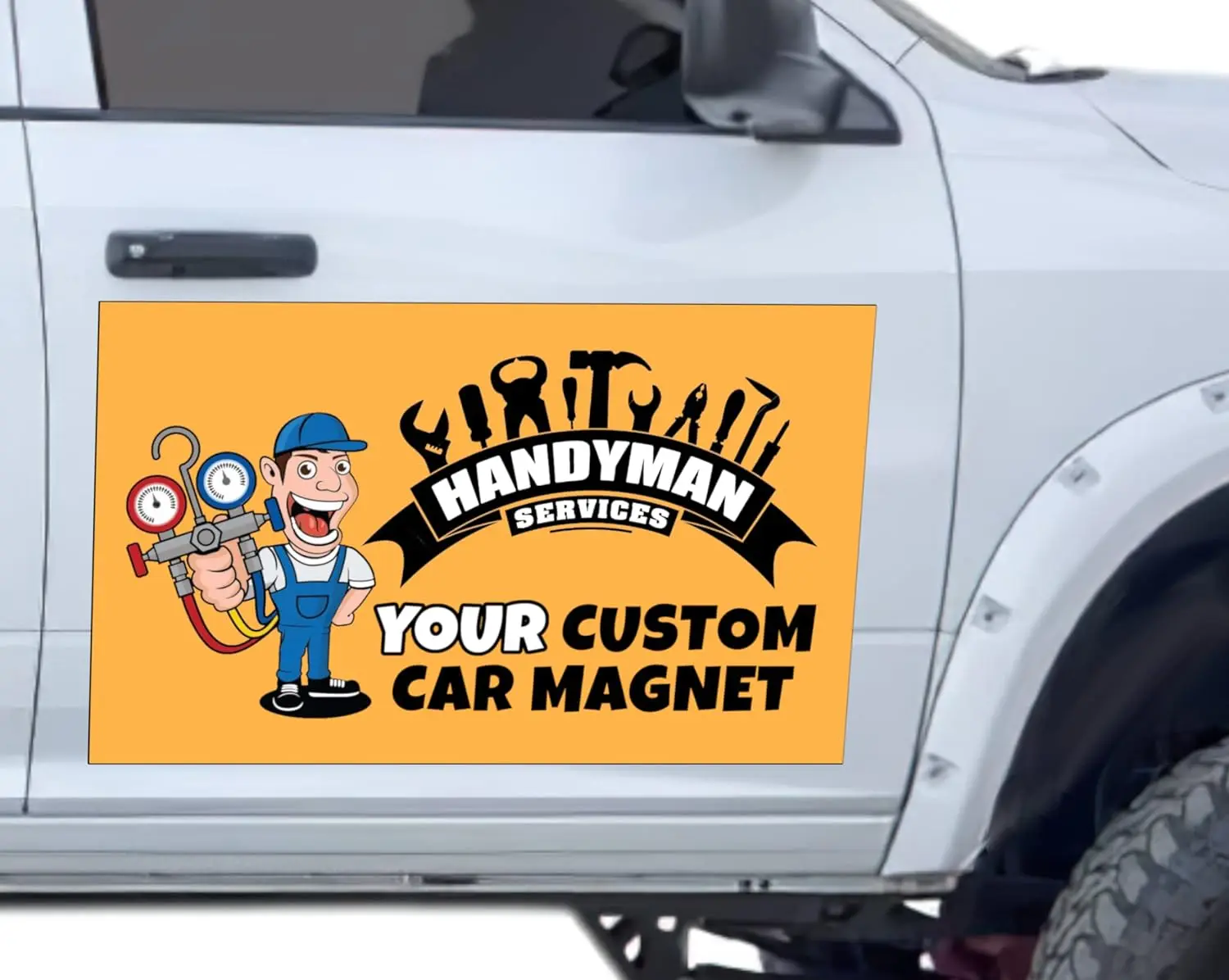 Автомагнитная наклейка на автомобиль