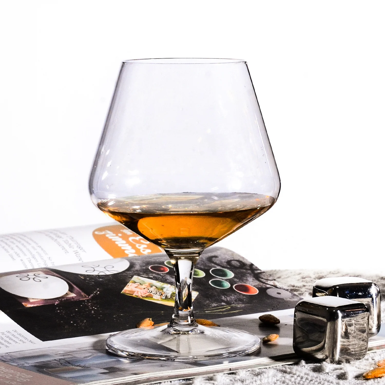 Samyo wholesale custom logo hand blown crystal brandy snifter cognac brandy glasses