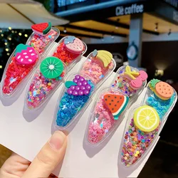 2022 Hot sale korean kids cute fruit hair clips baby hair pin girls hair accessories set