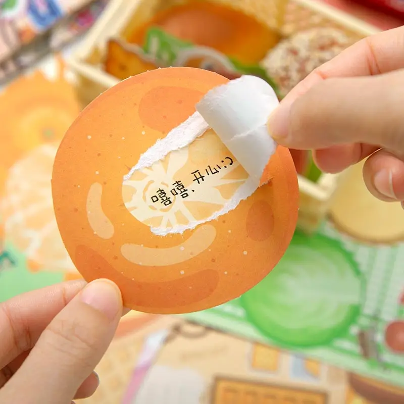 Simno Food Theme Memopad Stationery Supplies Kids DIY  Paper Toy Kit Cute Kawaii Design Non-Sticky Note Paper