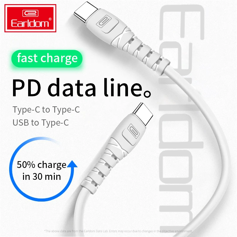 Earldom PD USB C Cable,Supercharge Type C Charger 5a,USB A to Type C Charging Cable Fast Charge for Samsung S20