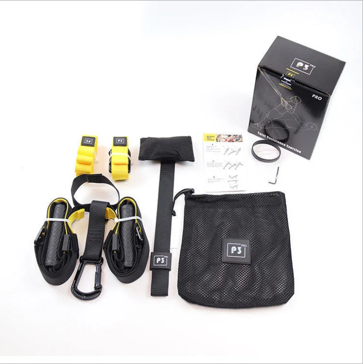 Adjustable Gym Band Workout Nylon Exercise Trainer Straps P3 Suspension Trainer