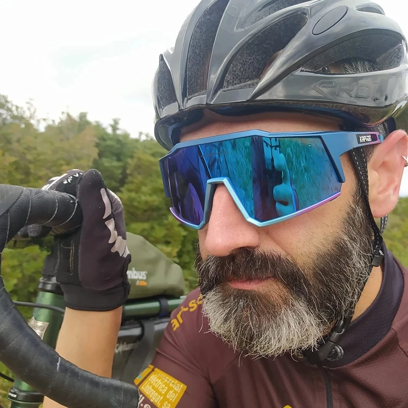 Bicycle Glasses MTB Mountain Bike Fishing Hiking Riding Eyewear UV400 TR90  Polarized Sport Cycling Glasses