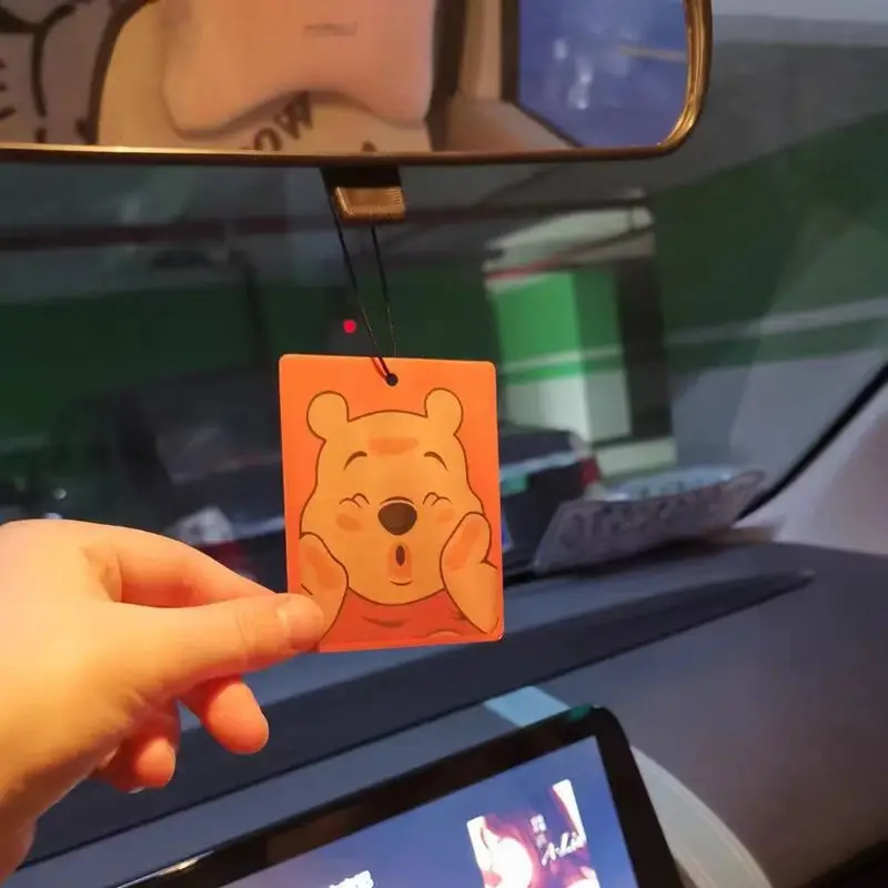 High quality Custom 2024 cartoon teddy bear 2mm cotton paper cute air freshener for car