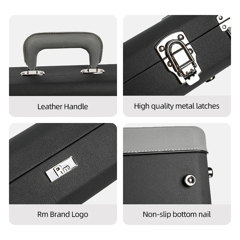 Electric Bass Guitar Hard Case Waterproof Leather Custom Guitar Case Wooden Protective Instrument Guitar Case Bag