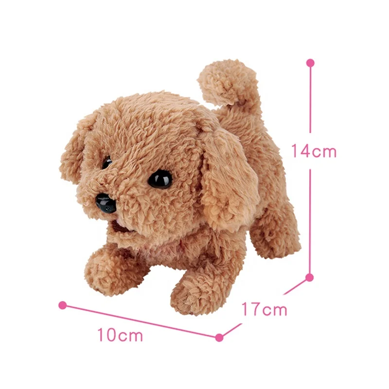 B/O Animal Plush Pet Dog Toys Set Talking Sounds Soft Toy Pretend Play Game Set For Kids