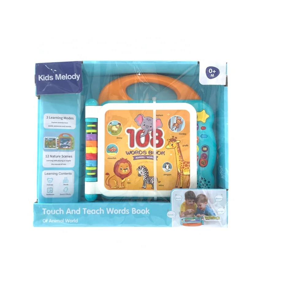 108 слова, книга с 3 режимами обучения, 12 предметов, развивающие игрушки, английская обучающая машина для детей