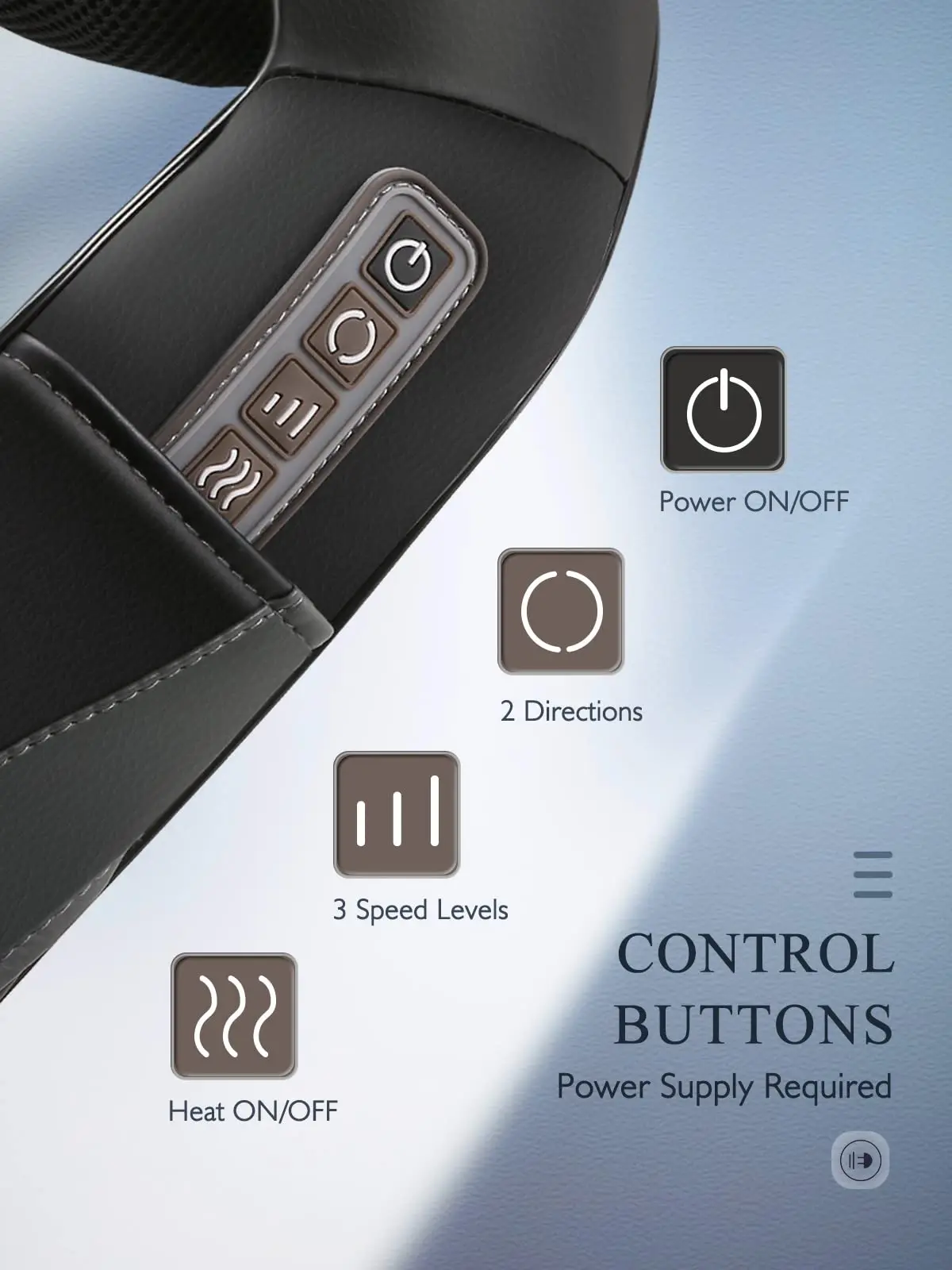 Factory Supply 2024 New Shiatsu Kneading Deep Tissue Neck & Shoulder Massager With Infrared Heat Neck And Back Massager