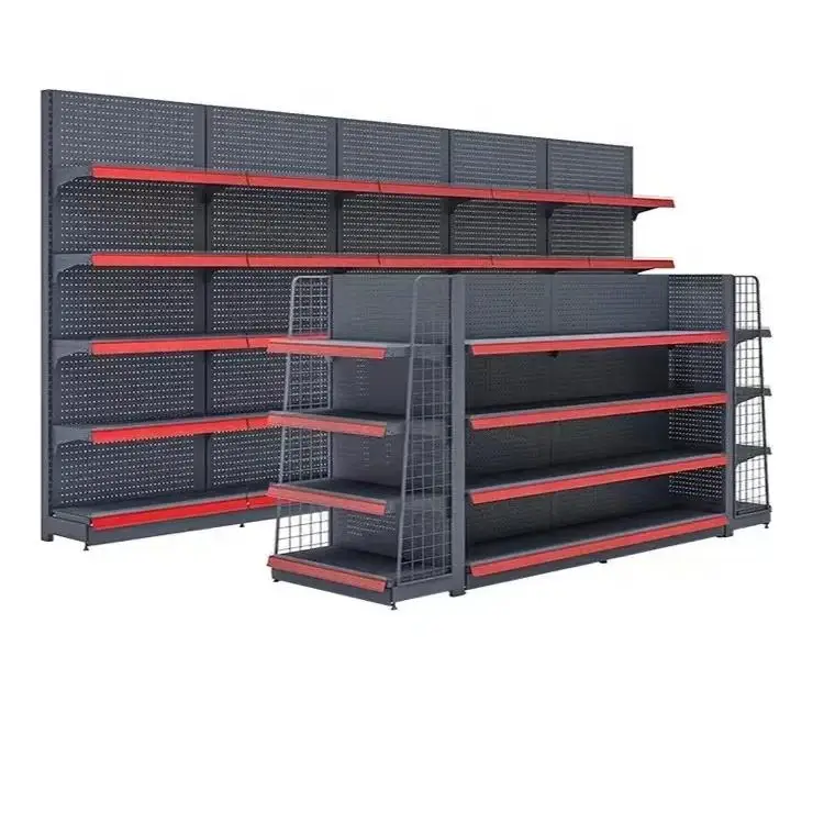 Custom supermarket shelves durable shop gandola rack display shelves for gondola shelving decor supermarket shelves