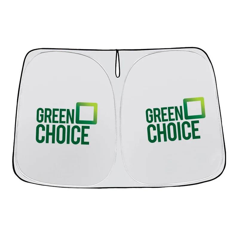 Promotional Custom Printed Auto Car Screen Shade White Car Sunshade with Custom Logo to Giveaway