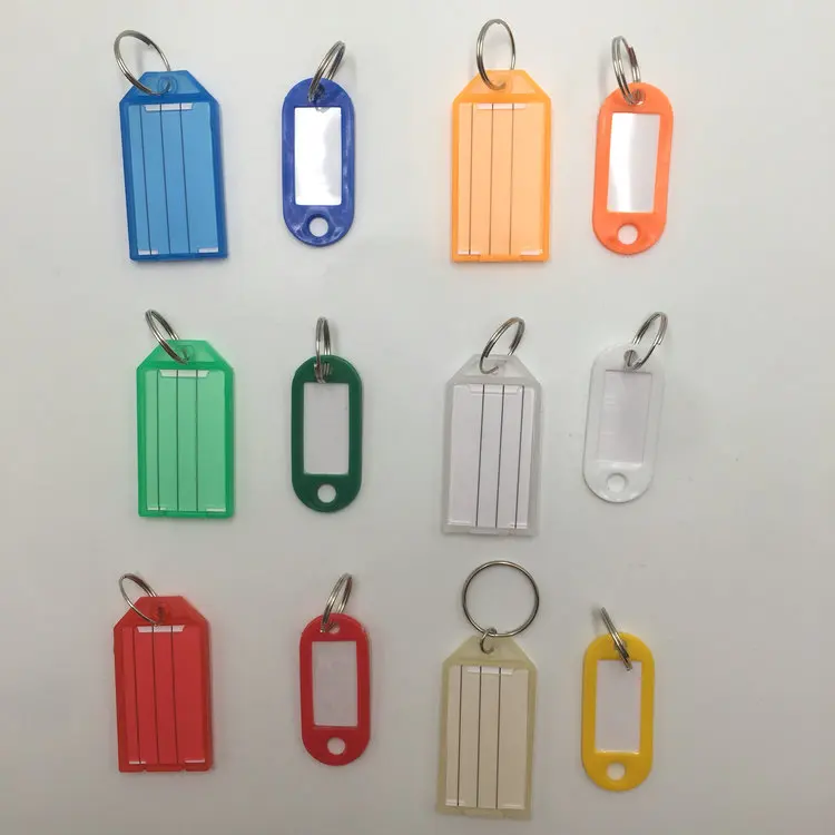 Plastic number PVC label motel room paper name key tag split ring logo holder chain customis supplier