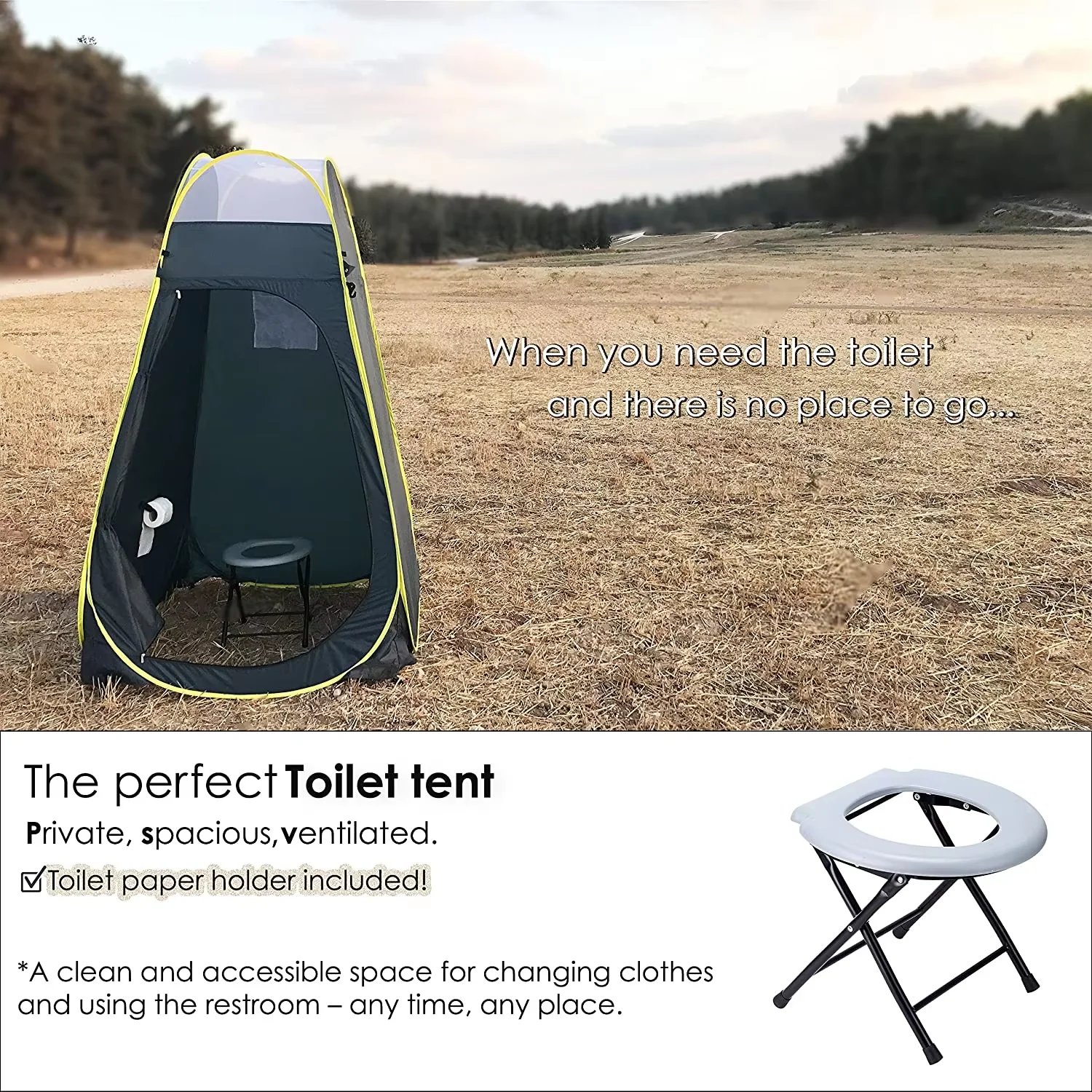 Outdoor changing tent Camping Privacy Shower Tent for Portable Toilet & for a Portable Shower