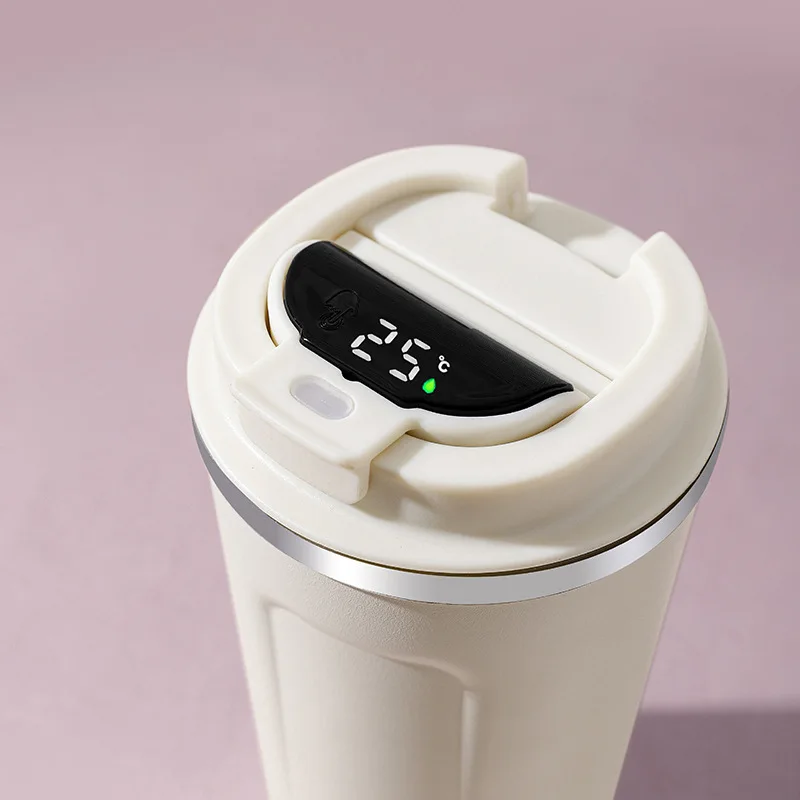 500ml Eco Vaccum Coffee Smart Led Mugs with Logo Custom Logo Printed