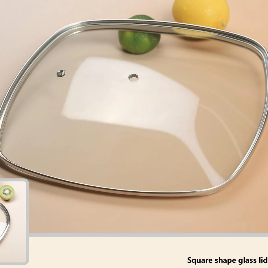 C Type Oval Round Glass Lid for Pans or Pots