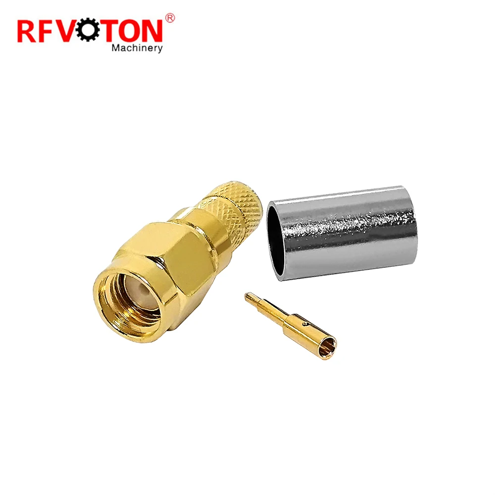 SMA lmr240 штекер обжимной разъем H155 rf коаксиальные разъемы типа позолоченный