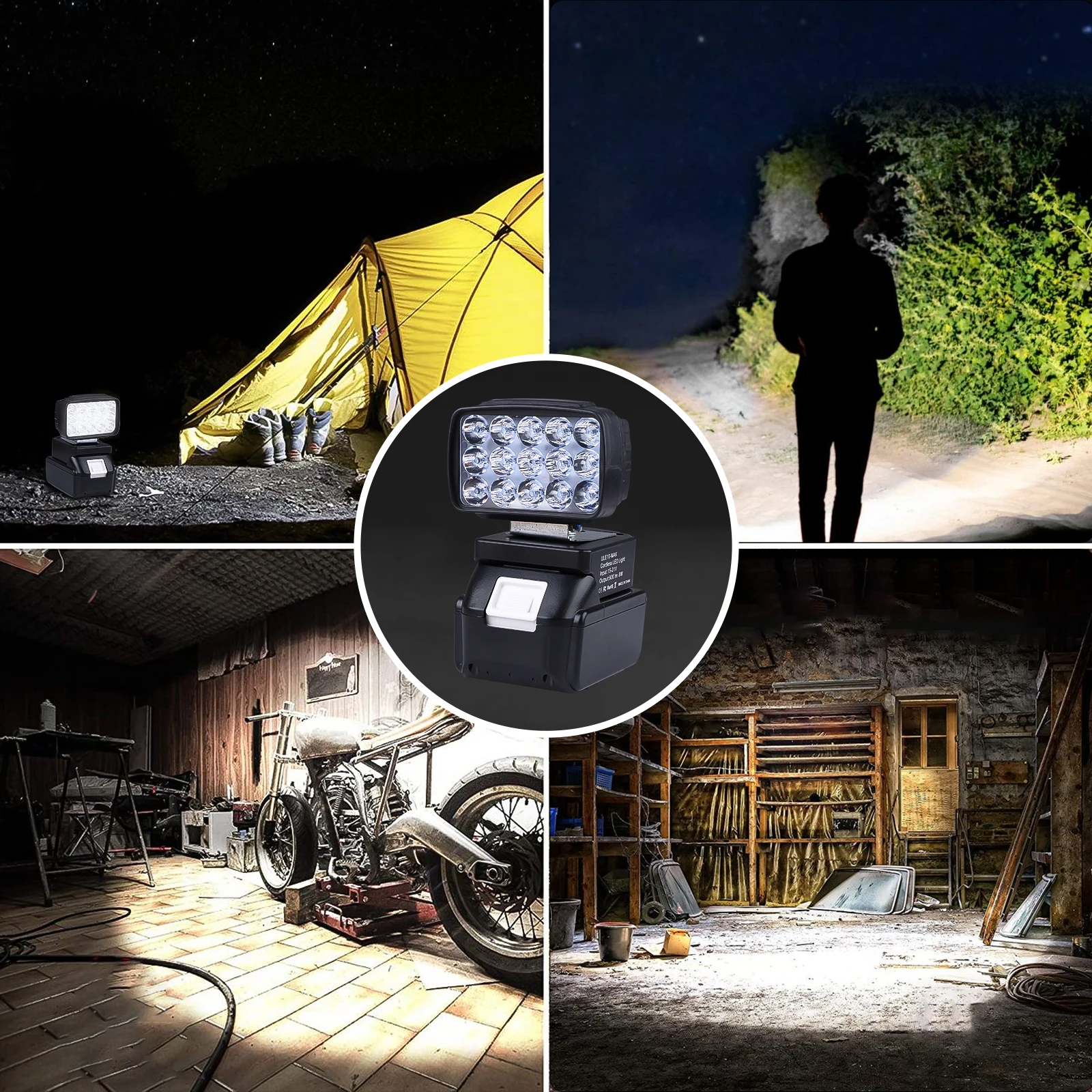 900lm Led Light Compatible for Makit Lithium-ion Battery Cordless Portable USB & Type C Ports Working Light DC Ce Guangdong 90