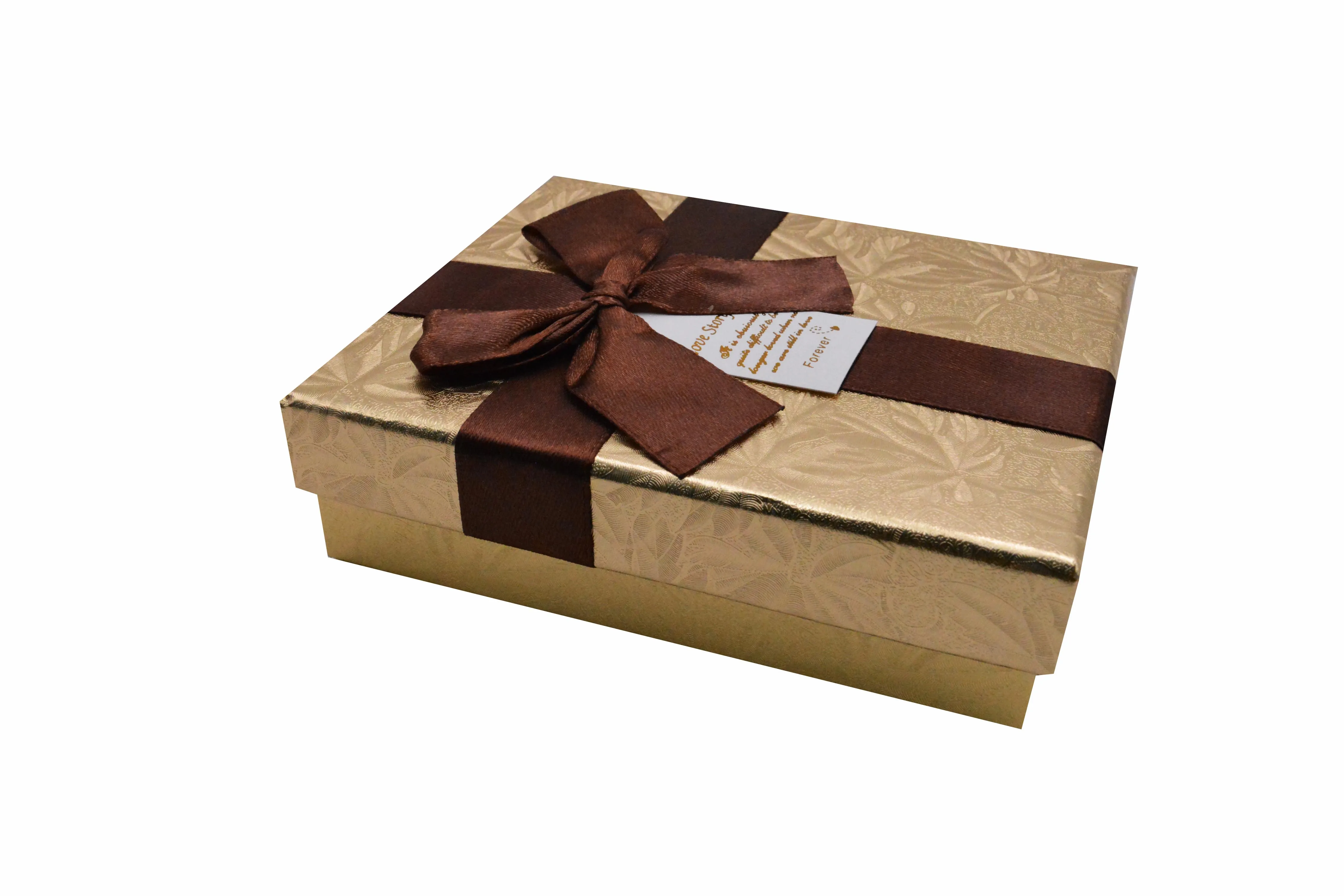Customize eco friendly gift chocolate packaging paper lid and base box