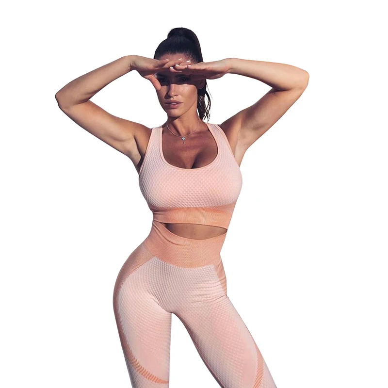 
Wholesale Yoga Wear Sets oem activewear 2 Pieces Fitness Wear Women seamless sets 